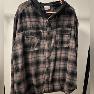 COLUMBIA Plaid Button Down Shirt Jacket
